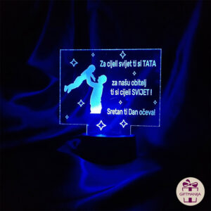 lampe s imenom; unikatni pokloni; lampe u boji; gravirane lampe; pokloni; noćna led lampa; personalizirana led lampa; giftmanija; 3d lampa; personalizirani pokloni;