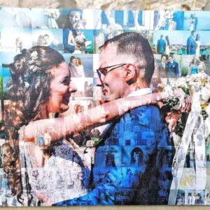 poklon; giftmanija; personalizirani pokloni; unikatni pokloni; pokloni; slika; slike na platnu; portreti; obrada fotografija; mozaik; slike s vjenčanja; fotografije vjenčanja; mladenci; vjenčanja; poklon za parove; pokloni za mladence; slike po narudžbi; poklon za godišnjicu;