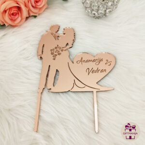 Toperi za torte; svadbeni toperi; toper; toperi; toperi od akrila; rose gold toperi; plexiglas toperi; vjenčanja; pričesti; krizme; rođendani; giftmanija; svadbena dekoracija; sve za vjenčanja na jednom mjestu;