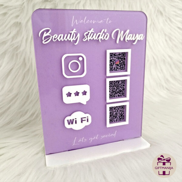 Business stalak s qr kodom; qr kod stalak; qr kod; reklame; promidžba; stalak s kodom; Giftmanija; wifi kod stalak; stalak s kodom za skeniranje;