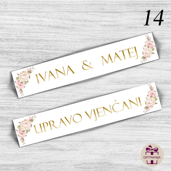 autotablice; svadbene autotablice; svadbene dekoracije; dekoracije za vjenčanja; poklon za šofera; giftmanija; personalizirane tablice; vjenčanja; svadbe; dekoracije za vjenčanja; auto; tablice; svadbena dekoracija za auto; svadbene tablice za barjaktare; barjaktari; auto tablice;