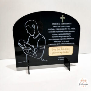 Giftmanija; stalak za krštenje; personalizirano; unikatni pokloni; pokloni; personalizirani pokloni; pokloni za krštenje; krštenja; krizme; pričesti; rođenje; pokloni za krizme; pokloni za prvu pričest; pokloni za rođenje; uspomena za krštenje; poklon za krsnog kuma; poklon za kuma; kum; krsni kum;