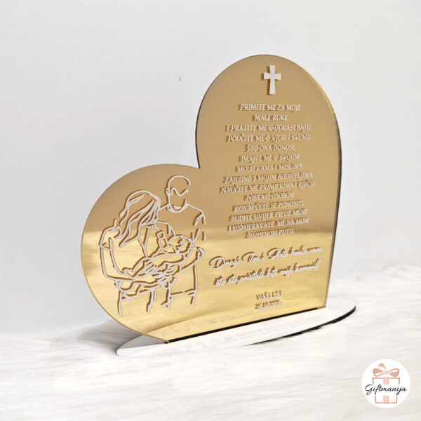 Giftmanija; stalak za krštenje; personalizirano; unikatni pokloni; pokloni; personalizirani pokloni; pokloni za krštenje; krštenja; uspomena za krštenje; krsni kum; poklon za krsnog kuma; stalak za krsnog kuma; poklon za krsnu kumu; poklon krsnoj kumi; poklon za kumove; akrilni stalak;