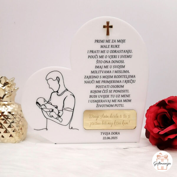 Giftmanija; stalak za krštenje; personalizirano; unikatni pokloni; pokloni; personalizirani pokloni; pokloni za krštenje; krštenja; krizme; pričesti; rođenje; pokloni za krizme; kum; pokloni za prvu pričest; pokloni za rođenje; uspomena za krštenje; krsni kum; poklon za krsnog kuma;