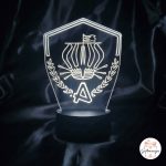 3D LED lampa motiv Armada brod svijetli bijelo u mraku poklon za navijače Rijeke