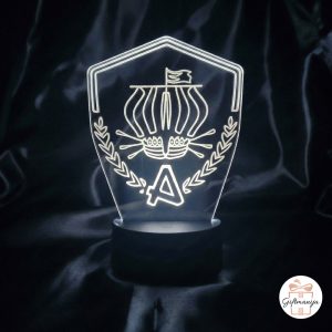 3D LED lampa motiv Armada brod svijetli bijelo u mraku poklon za navijače Rijeke