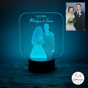 poklon-za-godisnjicu-braka-led-lampa-sa-slikom-vjencanja personalizirana-lampa-za-parove-7-boja-gravura gravirana-fotografija-na-pleksiglasu-poklon-za-godisnjicu