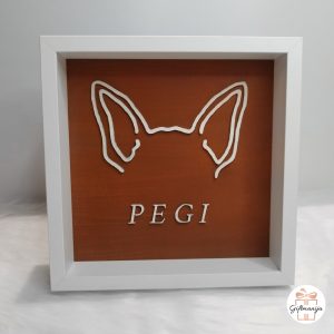 Personalizirani poklon za vlasnika psa 3D okvir s imenom