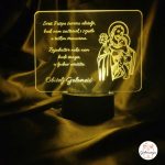 Personalizirana 3D LED Lampa Sveti Josip s molitvom i prezimenom obitelji