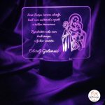 Personalizirana 3D LED Lampa Sveti Josip s molitvom i prezimenom obitelji