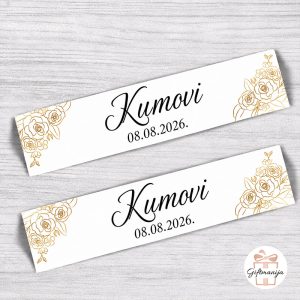 Tablice za kumove na vjenčanju s personaliziranim imenima - PVC auto tablice