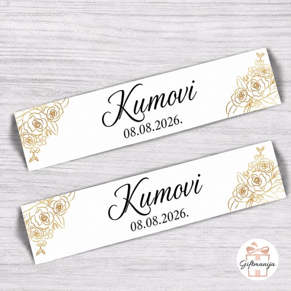 Tablice za kumove na vjenčanju s personaliziranim imenima - PVC auto tablice