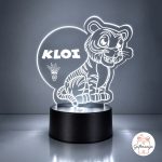 Crash Bandicoot 3D lampa s imenom u bijeloj boji svjetla - dječja noćna lampa
